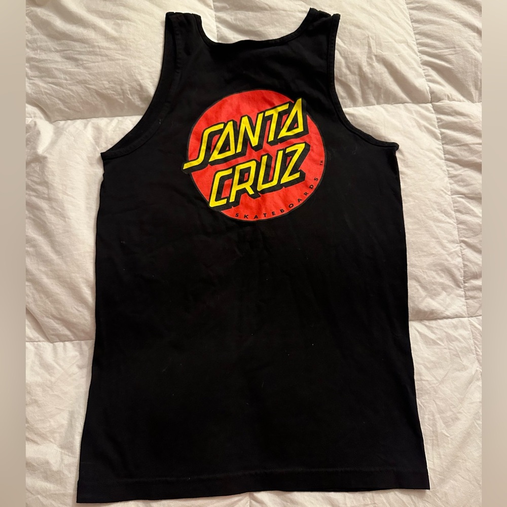 Santa Cruz Skateboards Black Muscle Tee with Logo - Picture 5 of 6
